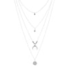 Crystal Zircon Heart Star Charm Layered Pendant Necklace Set for Women Charms  Square Rhinestone Female Vintage Jewelry