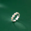 Cute Daisy Flowers Rings For Women Sweet Girls Exquisite Enamel Sunflower Open Ring  Korea  Trend Jewelry Wedding Gift