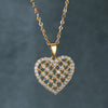 Cute Romantic Zircon Crystal Reticular Heart Pendant Women Necklaces Korean  Female Wedding Jewelry Ladies Clavicle Chain