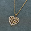 Cute Romantic Zircon Crystal Reticular Heart Pendant Women Necklaces Korean  Female Wedding Jewelry Ladies Clavicle Chain