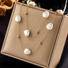 DIEYURO 316L Stainless Steel 2in1 Large Pearl Pendant Necklace For Women  Trend Girls Neck Jewelry Chain Party Wedding Gift
