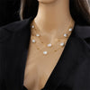 DIEYURO 316L Stainless Steel 2in1 Large Pearl Pendant Necklace For Women  Trend Girls Neck Jewelry Chain Party Wedding Gift
