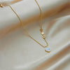 DIEYURO 316L Stainless Steel Heart Necklace For Women  Ladies Star Clavicle Chain Girls Party Casual Body Jewelry Gift