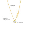 DIEYURO 316L Stainless Steel Heart Necklace For Women  Ladies Star Clavicle Chain Girls Party Casual Body Jewelry Gift