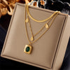 DIEYURO 316L Stainless Steel Pearl Heart Butterfly Cross Pendant Necklace For Women  Girls Clavicle Chain Jewelry Gifts
