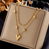 DIEYURO 316L Stainless Steel Pearl Heart Butterfly Cross Pendant Necklace For Women  Girls Clavicle Chain Jewelry Gifts