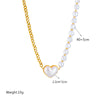 DIEYURO 316L Stainless Steel Pearl Heart Butterfly Green Stone Pendant Necklace For Women Vintage Girls Chain Jewelry Gifts
