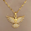 DIEYURO 316L Stainless Steel Phoenix Eagles Pendant Necklace For Women Girl   Trend Choker Neck Chain Jewelry Gift Party