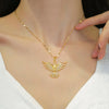 DIEYURO 316L Stainless Steel Phoenix Eagles Pendant Necklace For Women Girl   Trend Choker Neck Chain Jewelry Gift Party