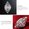 DOTEFFIL 925 Sterling Silver Pattern Hollow Ring For Women  Wedding Engagement Party Gift Charm Jewelry