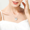 DOTEFFIL 925 Sterling Silver Photo Frame Pendant Necklace 18/20/22/24 Inch Snake Chain For Woman Charm Wedding  Jewelry