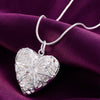 DOTEFFIL 925 Sterling Silver Photo Frame Pendant Necklace 18/20/22/24 Inch Snake Chain For Woman Charm Wedding  Jewelry