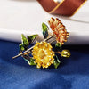 Daisy Rose Flower Enamel Pin Women Pins Brooches For Wedding Bouquet Clothes Coat Shirt Scarf Brooch Jewelry Accessories Gifts