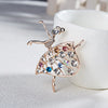 Dance Girls Ballet Dancing Brooches For Women Artistic Gymnastics Shining Crystal Zircon Brooch Pins Dress Coat Wedding Jewelry