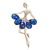 Dance Girls Ballet Dancing Brooches For Women Artistic Gymnastics Shining Crystal Zircon Brooch Pins Dress Coat Wedding Jewelry