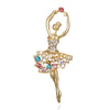 Dance Girls Ballet Dancing Brooches For Women Artistic Gymnastics Shining Crystal Zircon Brooch Pins Dress Coat Wedding Jewelry
