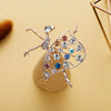 Dance Girls Ballet Dancing Brooches For Women Artistic Gymnastics Shining Crystal Zircon Brooch Pins Dress Coat Wedding Jewelry