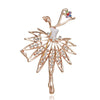 Dance Girls Ballet Dancing Brooches For Women Artistic Gymnastics Shining Crystal Zircon Brooch Pins Dress Coat Wedding Jewelry