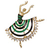 Dance Girls Ballet Dancing Brooches For Women Artistic Gymnastics Shining Crystal Zircon Brooch Pins Dress Coat Wedding Jewelry