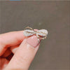 Delicate Full Rhinestone Bowknot Brooches For Women    Crystal Bow Shaped Buckle Pins Clothes Badge Wedding Jewelry