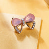 Delicate Full Rhinestone Bowknot Brooches For Women    Crystal Bow Shaped Buckle Pins Clothes Badge Wedding Jewelry