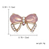 Delicate Full Rhinestone Bowknot Brooches For Women    Crystal Bow Shaped Buckle Pins Clothes Badge Wedding Jewelry