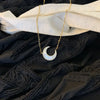 Detachable Moon Goddess Necklace Women Light Luxury Niche Design Sense Hip-Hop Snake Bone Chain 2023 New Trendy Clavicle Chain