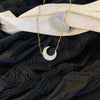 Detachable Moon Goddess Necklace Women Light Luxury Niche Design Sense Hip-Hop Snake Bone Chain 2023 New Trendy Clavicle Chain
