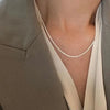 Detachable Moon Goddess Necklace Women Light Luxury Niche Design Sense Hip-Hop Snake Bone Chain 2023 New Trendy Clavicle Chain