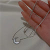 Detachable Moon Goddess Necklace Women Light Luxury Niche Design Sense Hip-Hop Snake Bone Chain 2023 New Trendy Clavicle Chain