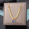 Double Layer Hollow Clavicle Chain Stainless Steel Necklace For Women Punk Hip-Hop Streetwear Jewelry