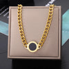 Double Layer Hollow Clavicle Chain Stainless Steel Necklace For Women Punk Hip-Hop Streetwear Jewelry