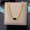 Double Layer Hollow Clavicle Chain Stainless Steel Necklace For Women Punk Hip-Hop Streetwear Jewelry
