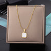 Double Layer Hollow Clavicle Chain Stainless Steel Necklace For Women Punk Hip-Hop Streetwear Jewelry