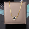 Double Layer Hollow Clavicle Chain Stainless Steel Necklace For Women Punk Hip-Hop Streetwear Jewelry