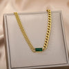 Double Layer Hollow Clavicle Chain Stainless Steel Necklace For Women Punk Hip-Hop Streetwear Jewelry