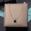 Double Layer Hollow Clavicle Chain Stainless Steel Necklace For Women Punk Hip-Hop Streetwear Jewelry