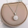Double-layer Rotatable Sunflower Necklaces For Women Chain Choker Stainless Steel Jewelry Accessories   Items