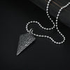 Dropshipping Sparta Spearhead Long Men Necklaces Pendants Chain Punk for Boyfriend Male Stainless Steel Jewelry Creativity Gift