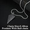 Dropshipping Sparta Spearhead Long Men Necklaces Pendants Chain Punk for Boyfriend Male Stainless Steel Jewelry Creativity Gift