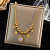EILIECK 316L Stainless Steel Gold Color Hollow Ball Beads Pendant Necklace For Women Non-fading Choker Jewelry Girls Gifts Party