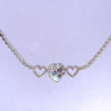 Elegant Choker Iced Out Tennis Chain Necklace For Women Luxury Heart Cubic Zircon Crystal Wedding Party Neck Accessories Jewelry