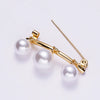 Elegant  Pearls Brooch Pins For Women Fixed Straps Charm Safe Pin Brooches Clothing Clip Badge Dress Buckle Diy Jewelry