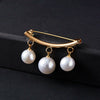 Elegant  Pearls Brooch Pins For Women Fixed Straps Charm Safe Pin Brooches Clothing Clip Badge Dress Buckle Diy Jewelry