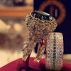 Elegant  Gold Color Hip Hop Ring for Women  Inlaid Zircon Red Stones Wedding Rings Set Party Bridal Engagement Jewelry