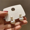 Elegant Metal Inlaid Pearl Earrings For Woman Jewelry Earring 2022 New Luxury Wedding Party Girl's Unusual Earrings