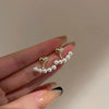 Elegant Metal Inlaid Pearl Earrings For Woman Jewelry Earring 2022 New Luxury Wedding Party Girl's Unusual Earrings