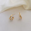 Elegant Metal Inlaid Pearl Earrings For Woman Jewelry Earring 2022 New Luxury Wedding Party Girl's Unusual Earrings