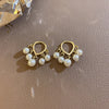 Elegant Metal Inlaid Pearl Earrings For Woman Jewelry Earring 2022 New Luxury Wedding Party Girl's Unusual Earrings