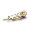 Elegant Tulip Flower Brooch Pin Crystal Costume Jewelry Clothes Accessories Jewelry Brooches